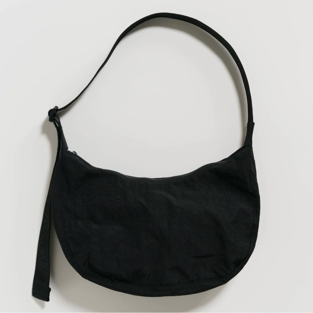 BAGGU Medium Nylon Crescent Bag - Black